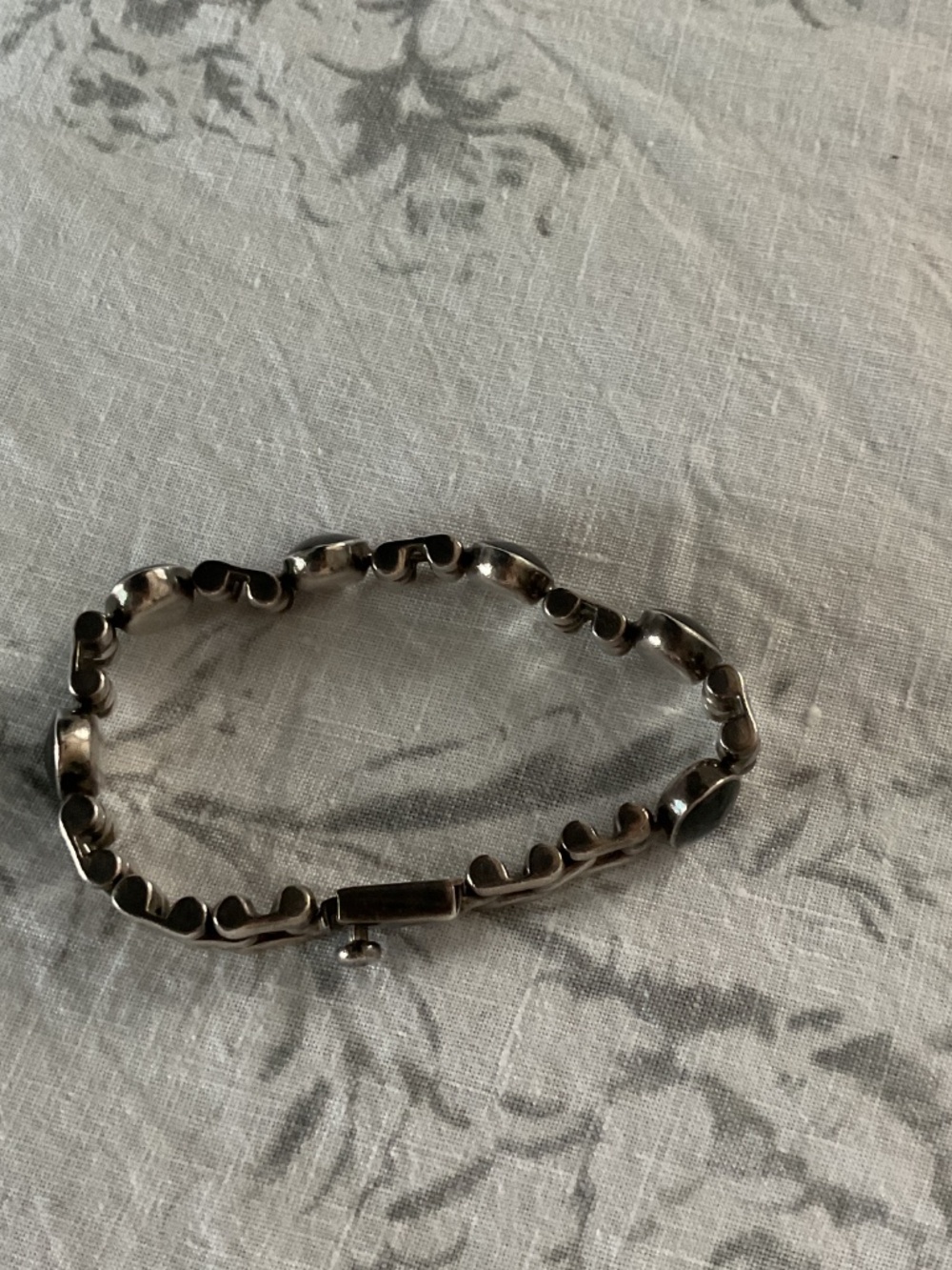 SALE! Price Drop!  EUC 950 Silver Mexico Onyx Bracelet - Picture 6 of 6